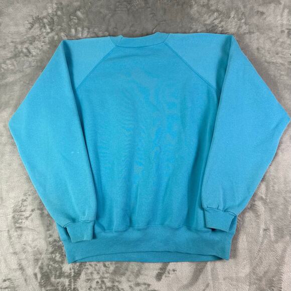 VTG Hanes activewear Barrick blue casual crewneck sweatshirt womens XL - Picture 2 of 8